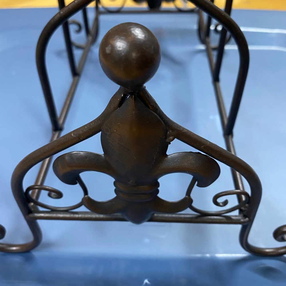 Fleur de Lis desk letter holder or used in kitchen